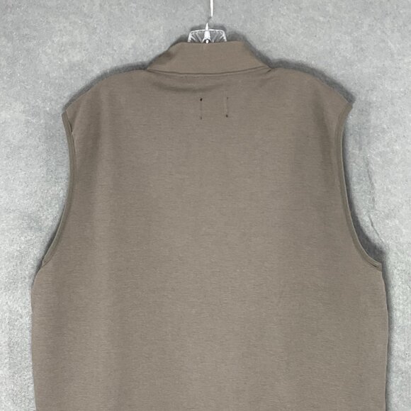 Tahari Puffer Vest Women 2XL Mushroom Tan‎ Zip Up Sleeveless Mock Neck Outdoors - Picture 6 of 13